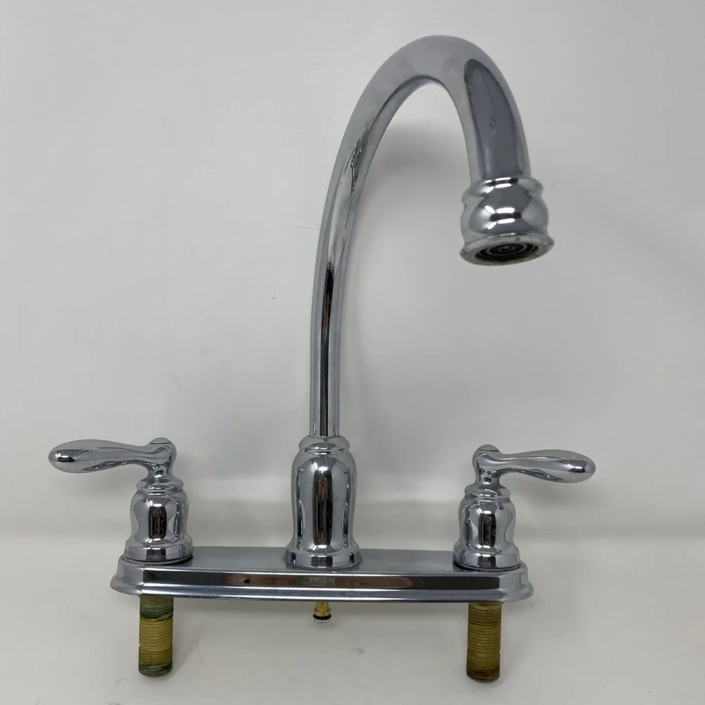 Moen Kitchen 2-Handle Standard 10 In Tall Bridge Arc Faucet in‎ Chrome Silver